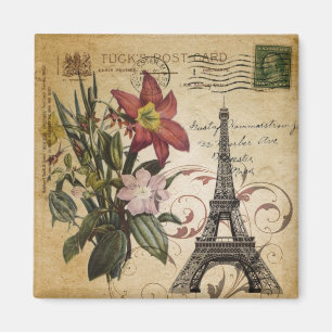 moderner Vintager Turm Skriptlilie Paris Eiffel Magnet
