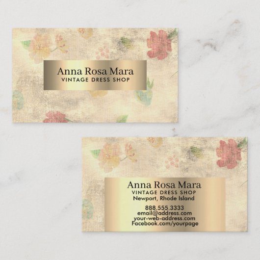 *~* moderner Vintager viktorianischer Mit Visitenkarte (Vorne/Hinten)