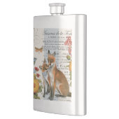 Moderner Vintager Waldfuchs Flachmann (Links)