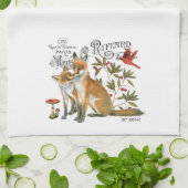 moderner Vintager Waldfuchs Geschirrtuch (Gefaltet)