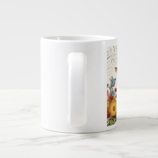 Moderner Vintager Waldfuchs Jumbo-Tasse (Rückseite)