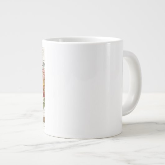 Moderner Vintager Waldfuchs Jumbo-Tasse (Vorderseite Rechts)