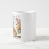 Moderner Vintager Waldfuchs Jumbo-Tasse (Vorderseite)