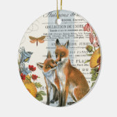 Moderner Vintager Waldfuchs Keramikornament (Links)