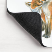 moderner Vintager Waldfuchs Mousepad (Ecke)