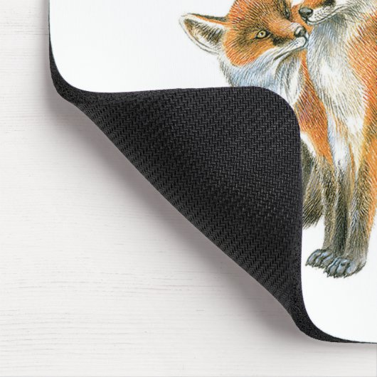 moderner Vintager Waldfuchs Mousepad (Ecke)
