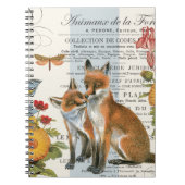 Moderner Vintager Waldfuchs Notizblock (Vorderseite)