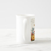 Moderner Vintager Waldfuchs Porzellantasse (Rückseite)