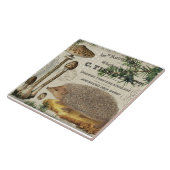 moderner Vintager WaldIgel Fliese (Seite)