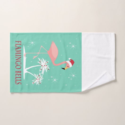 MODERNER VINTAGER WEIHNACHTSflamingo Handtuch (Handtuch)