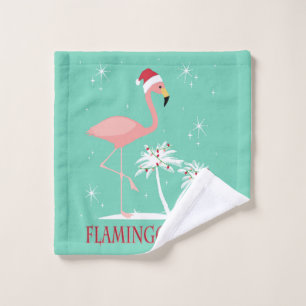 MODERNER VINTAGER WEIHNACHTSflamingo Waschlappen