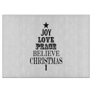 moderner Vintager Weihnachtswortbaum Schneidebrett