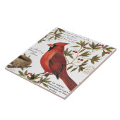 moderner Vintager Winter-Kardinal Fliese (Seite)