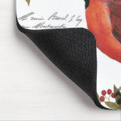 moderner Vintager Winter-Kardinal Mousepad (Ecke)