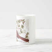 moderner Vintager Winter-Kardinal Porzellantasse (Vorderseite)