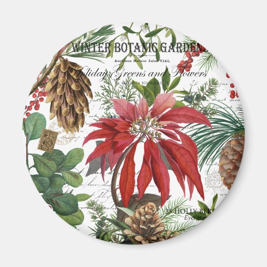 Moderner Vintager Wintergarten mit Blumen Magnet (Vorne)