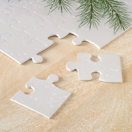 moderner Vintager Wintergarten Snowman Puzzle (Seite)
