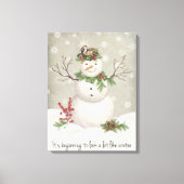 moderner Vintager Wintergartenschneefahrer Leinwanddruck (Vorderseite)