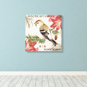 moderner Vintager Wintervogel Leinwanddruck (Insitu (Holzboden))