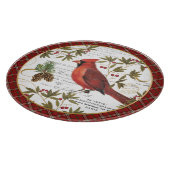 moderner Vintager Winterwald Kardinal Schneidebrett (Ecke)