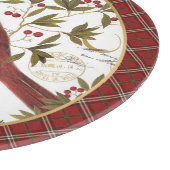 moderner Vintager Winterwald Kardinal Schneidebrett (Ecke)