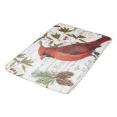 moderner Vintager WinterwaldKardinal Badematte (Schrägansicht)