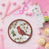 moderner Vintager WinterwaldKardinal Pappteller (Party)