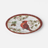 moderner Vintager WinterwaldKardinal Pappteller (Schrägansicht)