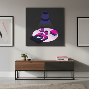 Moderner Vinyl-Kaffee-Plakat Poster