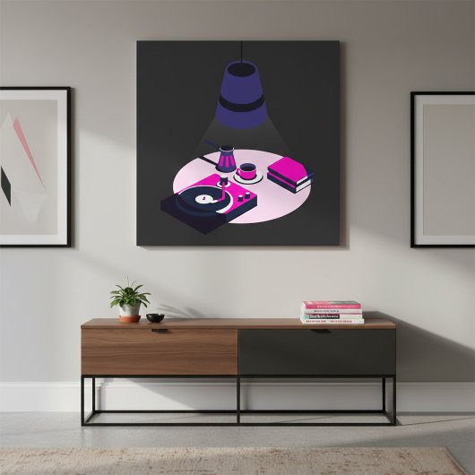 Moderner Vinyl-Kaffee-Plakat Poster