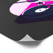 Moderner Vinyl-Kaffee-Plakat Poster (Ecke)