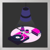 Moderner Vinyl-Kaffee-Plakat Poster (Vorne)