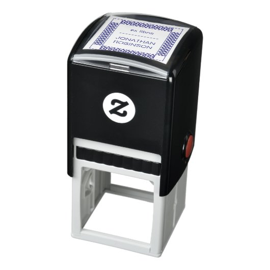 Moderner violetter geometrischer Ex-Libris-Individ Permastempel (Produkt)