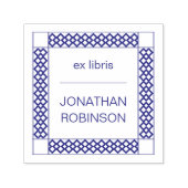 Moderner violetter geometrischer Ex-Libris-Individ Permastempel (Design)