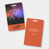 Moderner VIP All Access Concept Pass Ausweis (Vorder- & Rückseite)