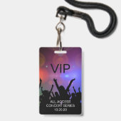 Moderner VIP All Access Concept Pass Ausweis (Vorderseite mit Schlüsselband)
