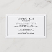 Moderner Visitenkarte (Rückseite)