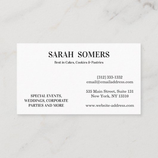 Moderner Visitenkarte (Rückseite)