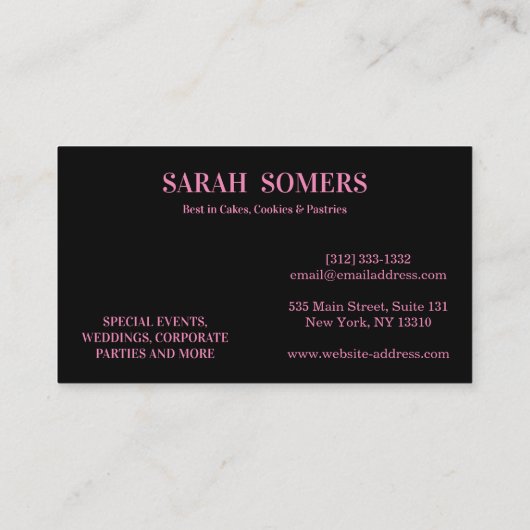 Moderner Visitenkarte (Rückseite)