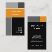 Moderner Visitenkarte-Bau-orange Grau Visitenkarte (Vorne/Hinten)