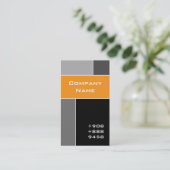 Moderner Visitenkarte-Bau-orange Grau Visitenkarte (Stehend Vorderseite)