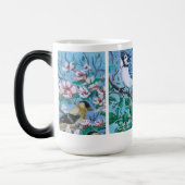 Moderner Vogel sieht Blue Jay Gelb Finish zu Verwandlungstasse (Links)