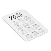 Moderner Volljahr 2023 Kalender Magnet (Rechte Seite)