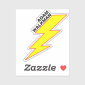 Moderner vollständiger Name (Blitzschlag) wasserdi Aufkleber (Blatt)