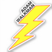 Moderner vollständiger Name (Blitzschlag) wasserdi Aufkleber (Vorderseite)