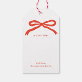 Moderner, von Hand gezeichnet Weihnachtsurlaub in Geschenkanhänger (Rückseite)