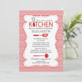 Moderner Vorrat die Küchen-Brautparty-Einladung Einladung (Stehend Vorderseite)