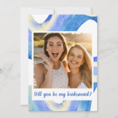 Moderner Vorschlag für Abstraktes Blaues Foto - Br Einladung (Vorderseite)