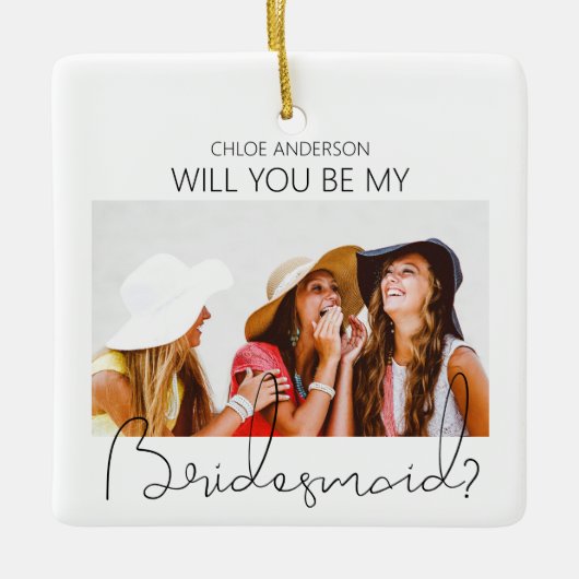 Moderner Vorschlag für ein zweiseitiges Foto Keramikornament (Vorderseite)