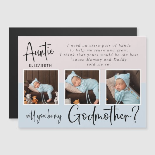 Moderner Vorschlag für eine Großmutter Magnetkarte (Vorne/Hinten)